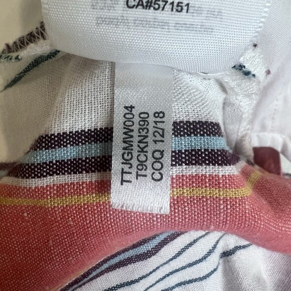 Tommy Hilfiger Linen Blend Pants Women’s Size XL Belt Pockets Beach - Picture 13 of 13